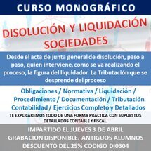 Curso Monográfico Disolución y Liquidación de Sociedades